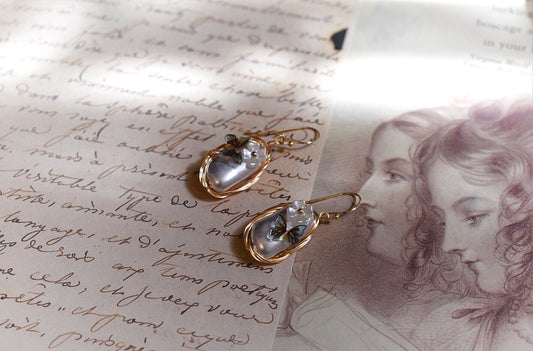 High Quality Butterfly & Pearl Drop Earrings