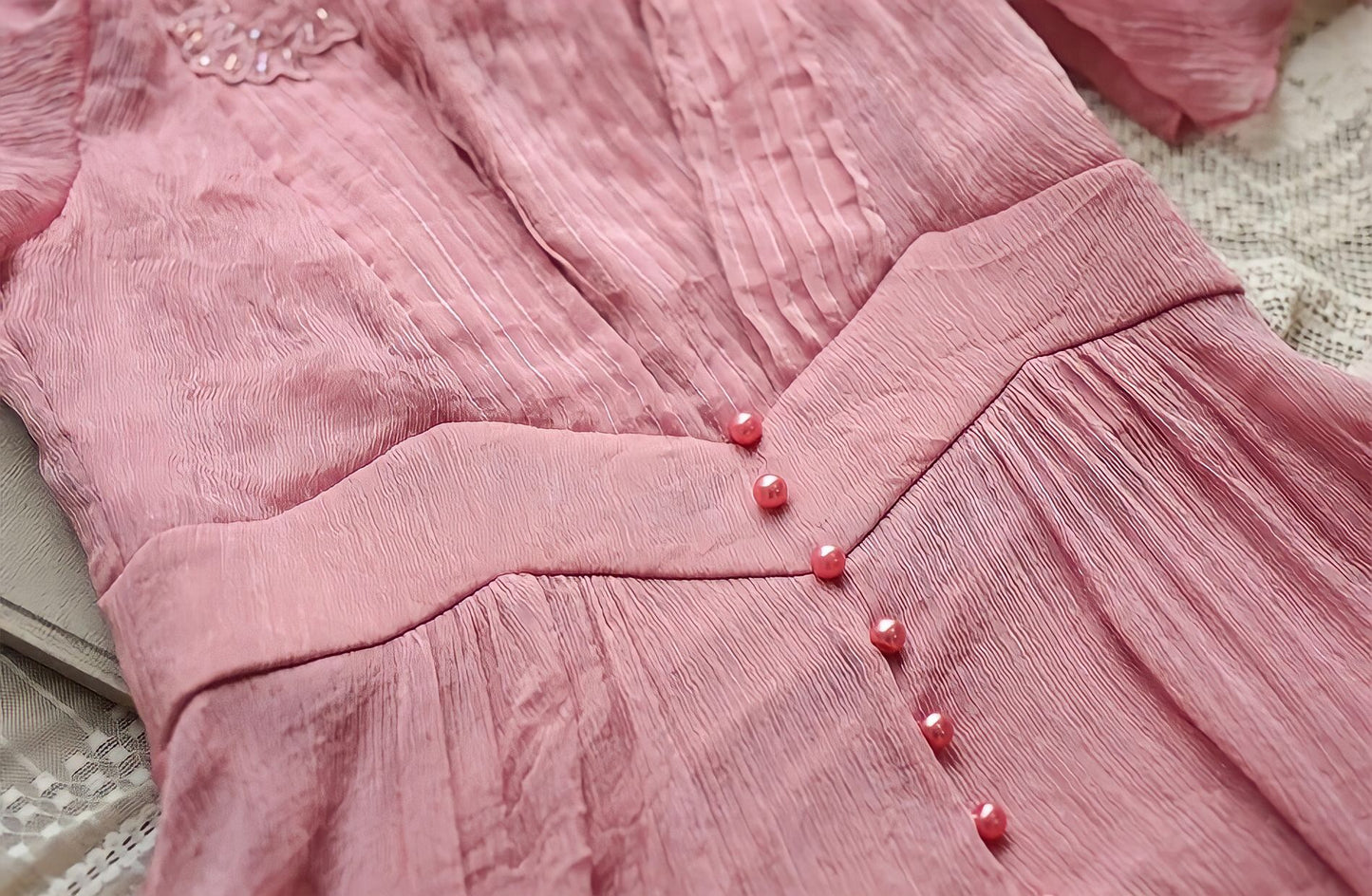 Sweet Elegant Chiffon Embroidery Long Dress