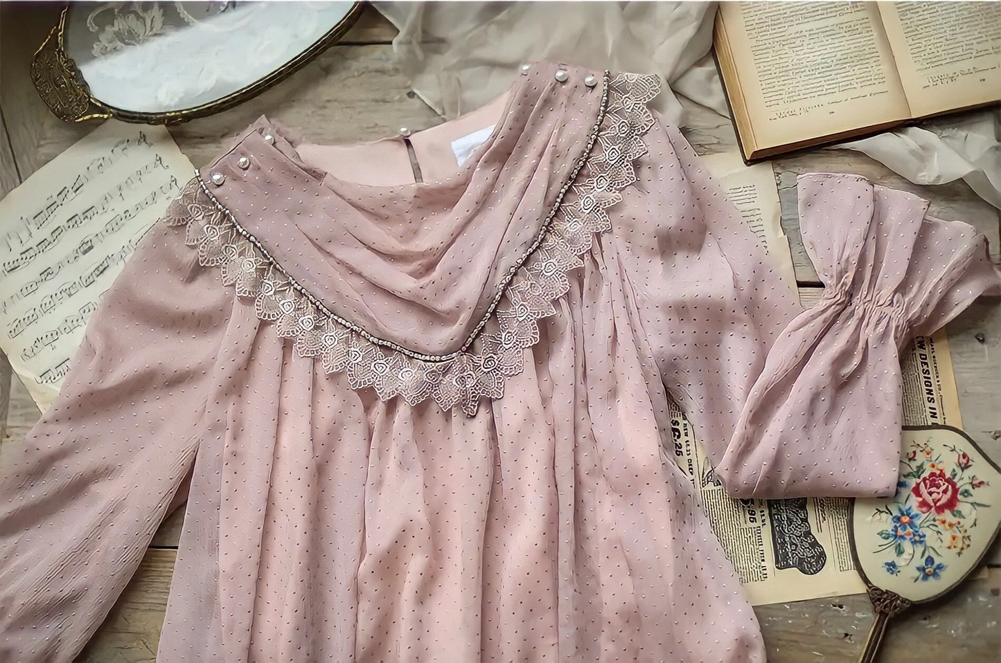 Elegant Bow Pink Dress