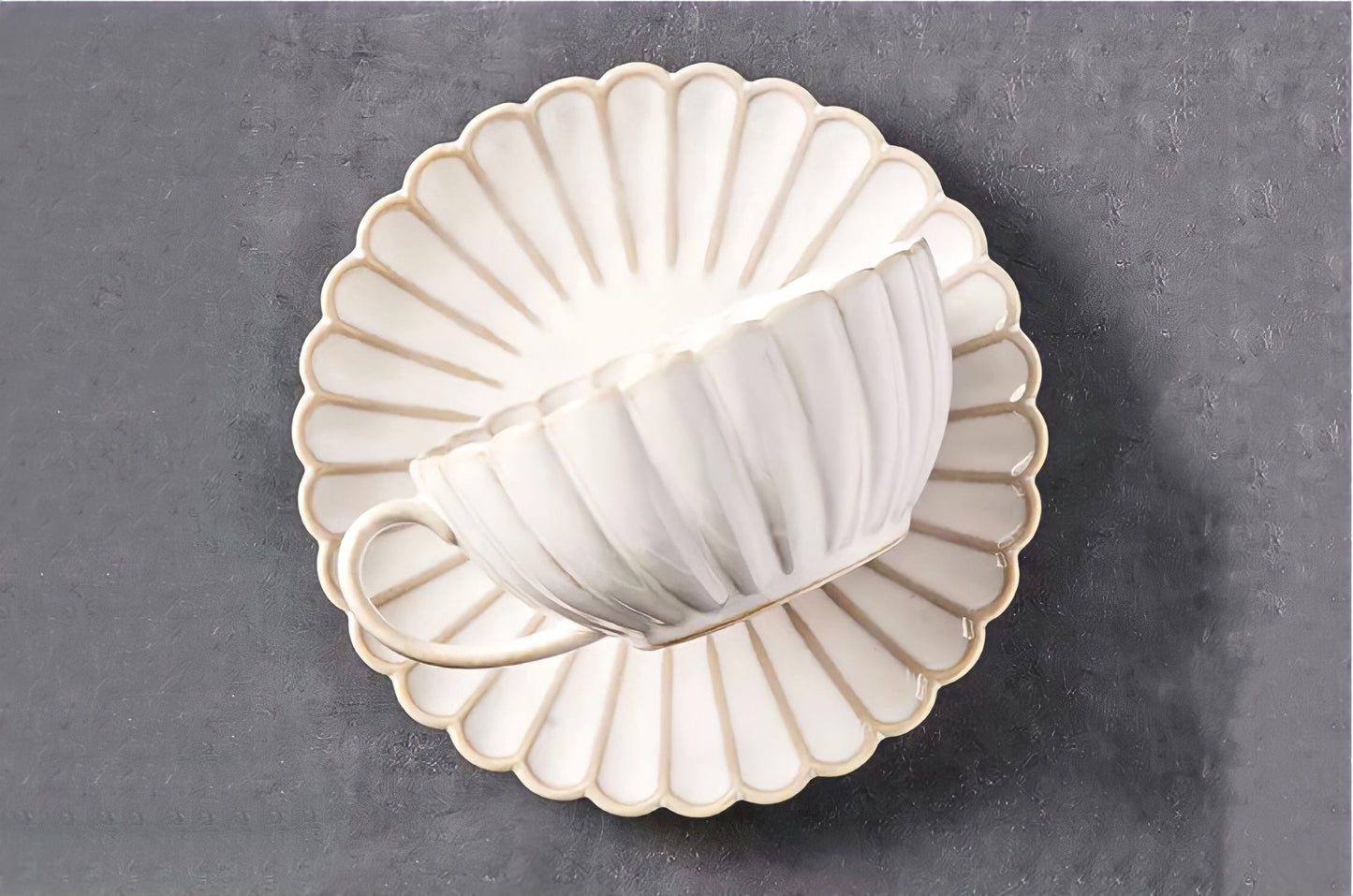 Retro Coffee Cup Saucer Set