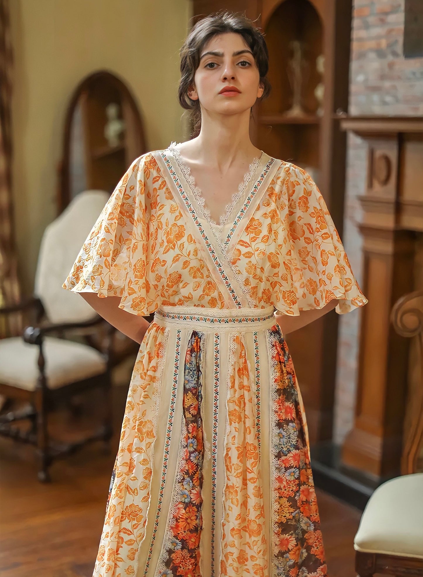 Elegant Embroidered Midi Dress