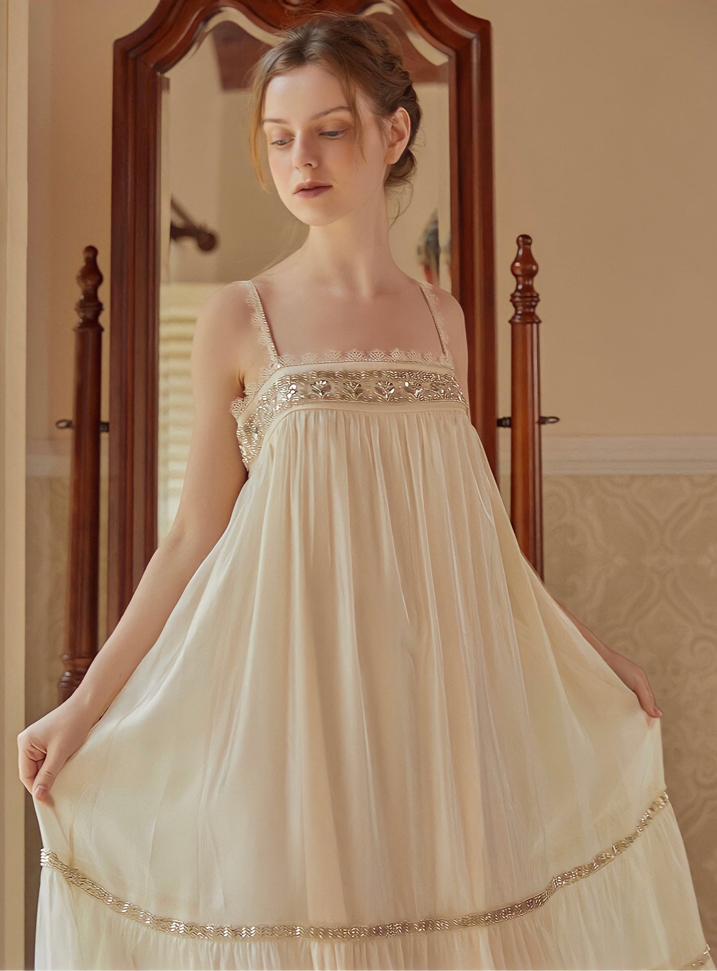 French Vintage Handmade Beading Dress & Cardigan