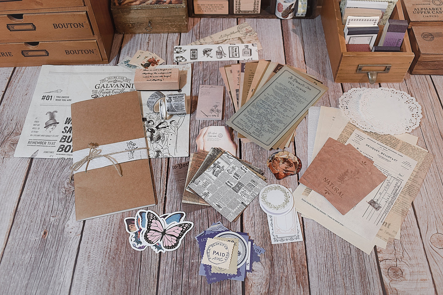 Vintage Wooden Journal Box