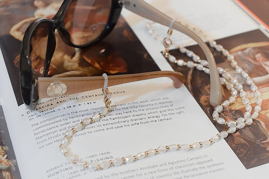 Mask & Glasses Chain Pearl Necklace