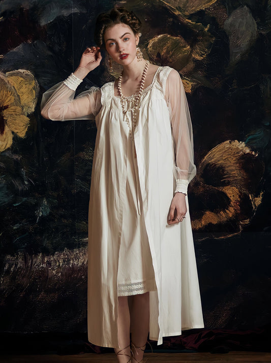 French Elegant Queen Palace Robe Set